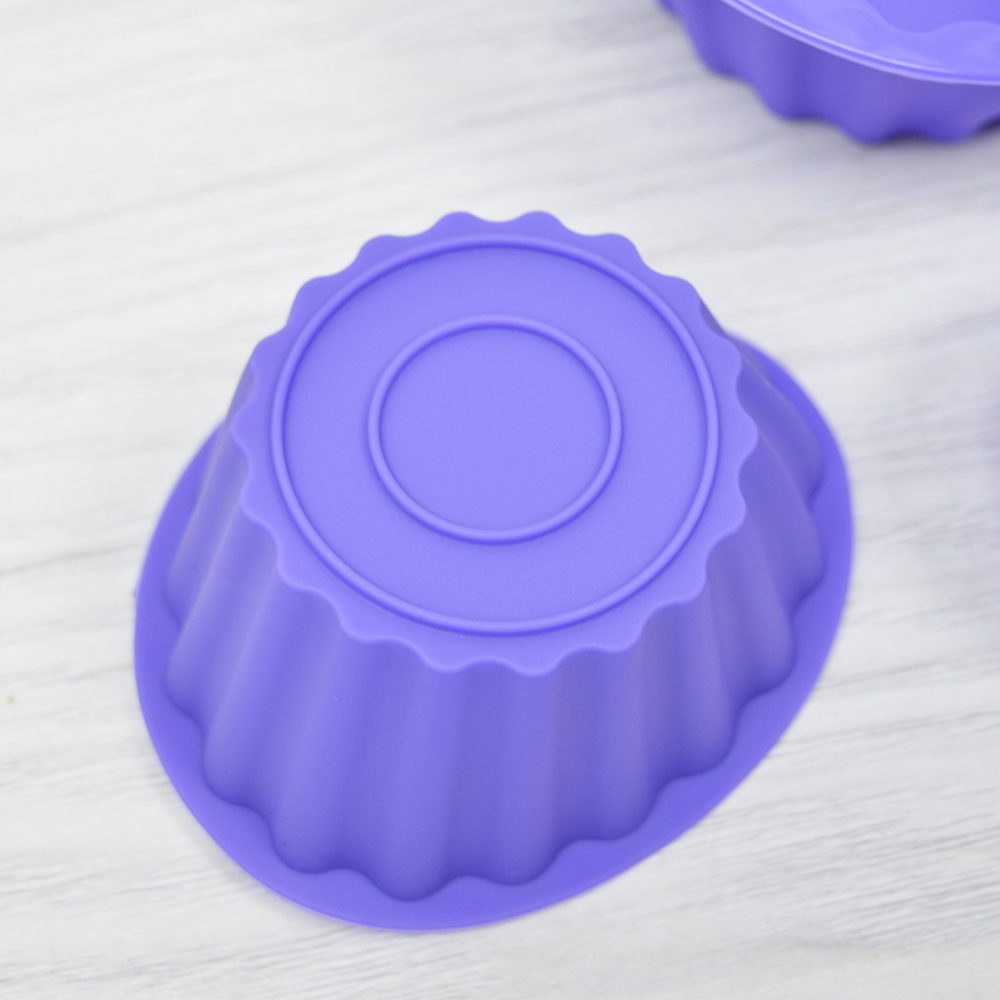 Набор форм для выпечки силикон 3шт "Кексы" (10*4,7см, 8*4см, 5,5*2,6см)