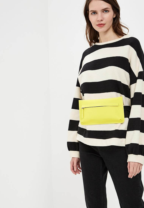 сумка поясная прямоугольная желтый