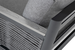 "Париж" угловой модульный диван, каркас из алюминия, цвет серый