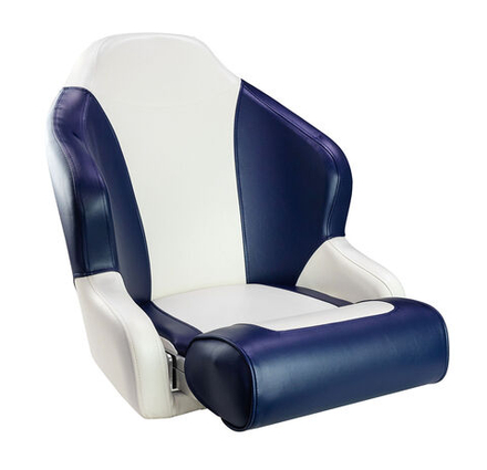 Кресло с болстером Sport Flip Up, обивка белый/синий винил