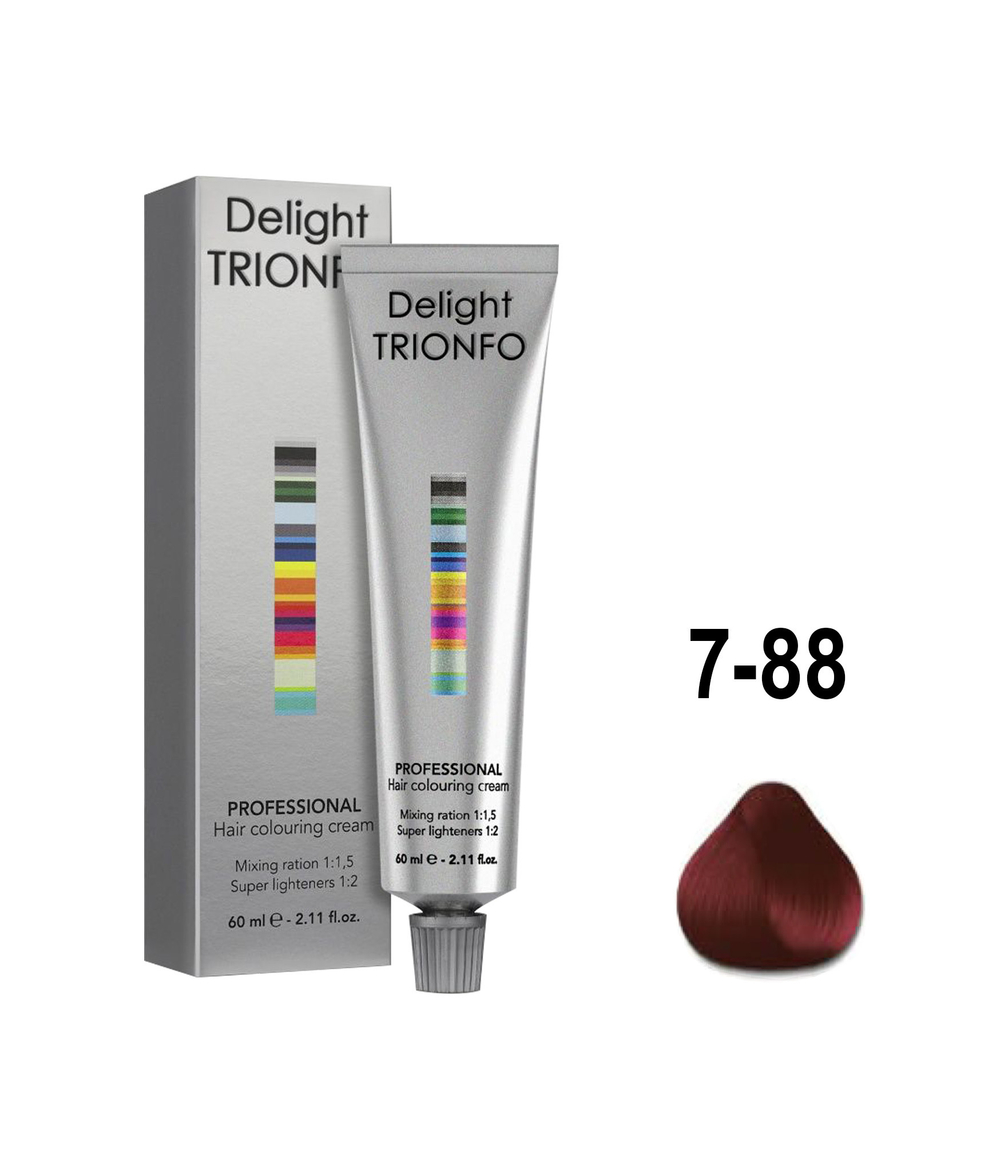 ДТ 7-88 стойкая крем-краска для волос Средний русый интенсивный красный 60 мл