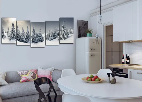 Модульная картина "Зимний лес"