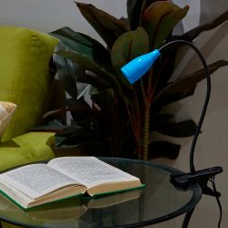 ULM-D501 4W-4000K BLUE Светильник настольный светодиодный прищепка. Механический выключатель. Синий. TM Uniel