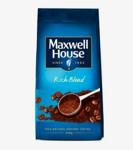 КОФЕ MAXWELL HOUSE ЖАРЕНЫЙ МОЛОТЫЙ 200ГР