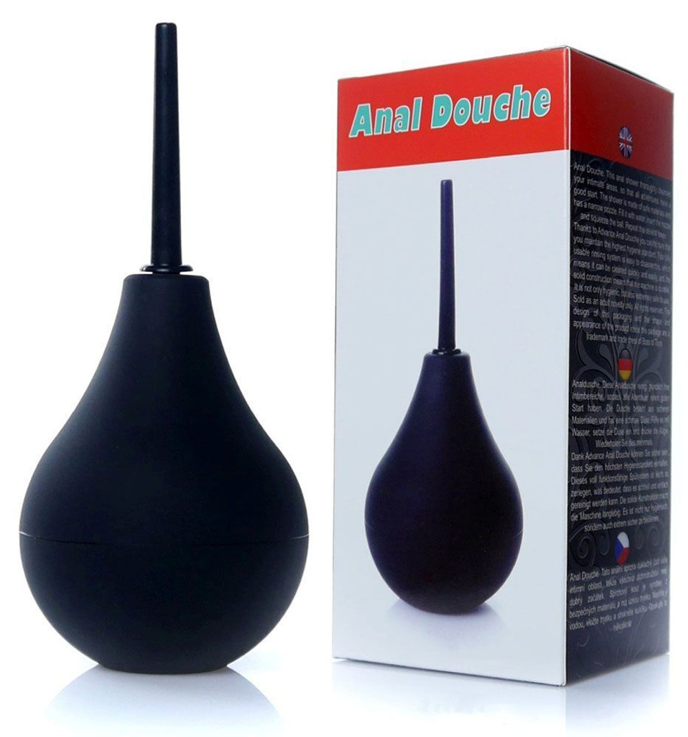 Черный интимный душ-спринцовка (Цвет: черный)