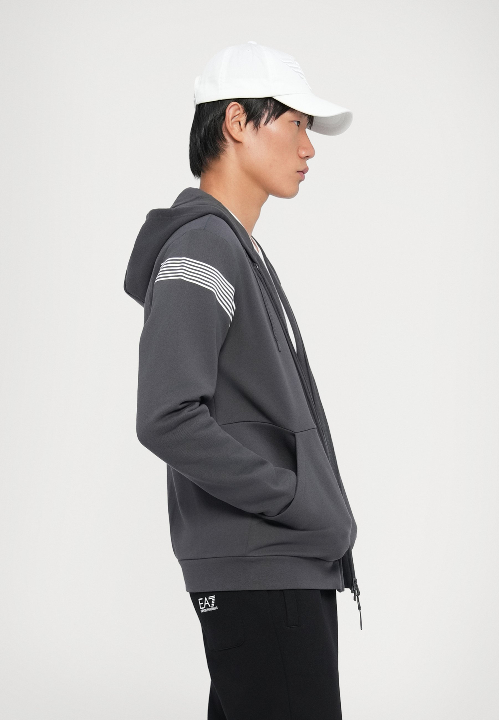 EA7 Emporio Armani Толстовка с капюшоном - Серый