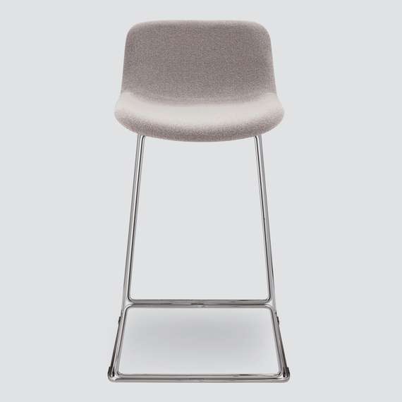Полубарный стул Neo Soft 65 см, серый, ножки хром