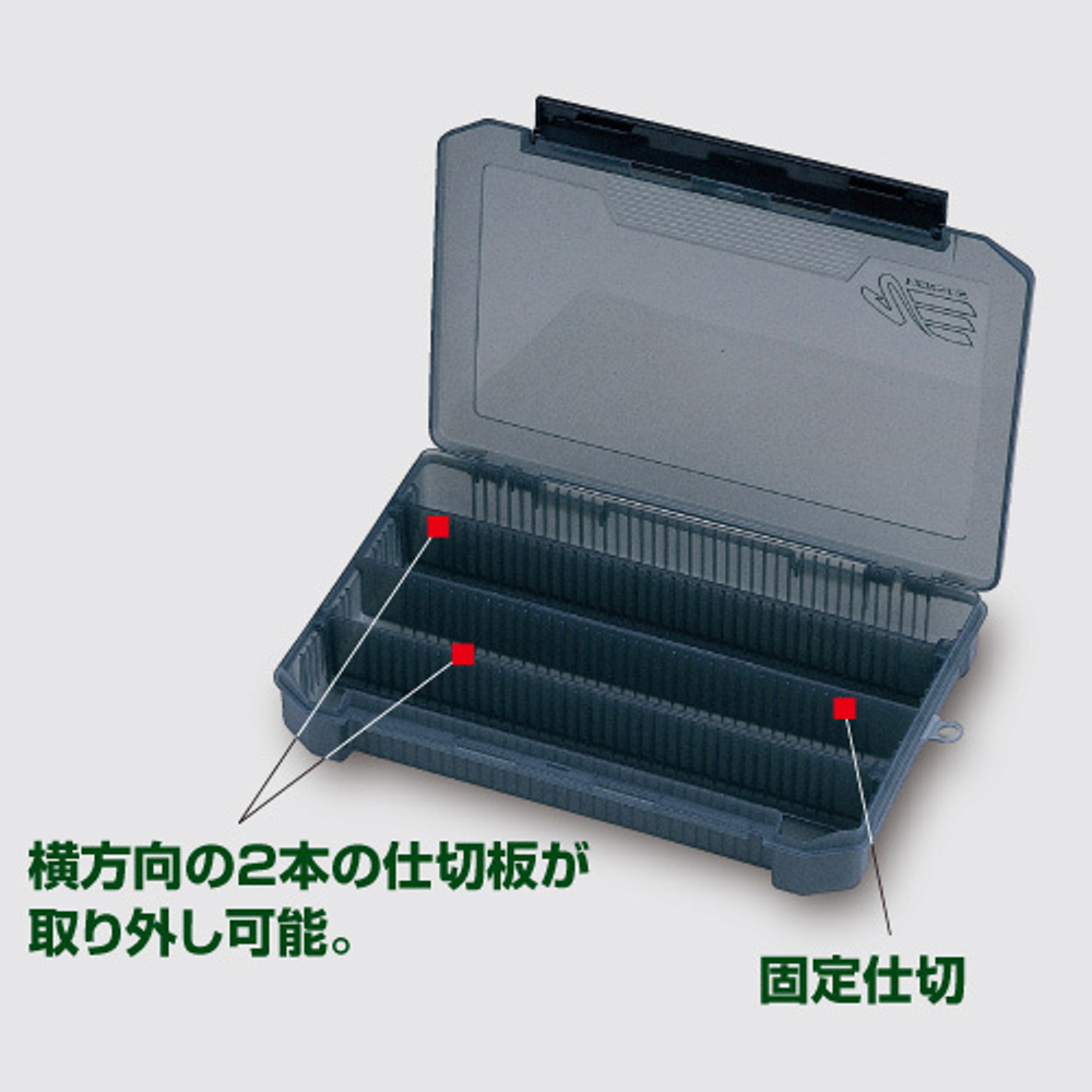 Коробка под приманки MEIHO VS-3038ND (WORM) SMOKE BK