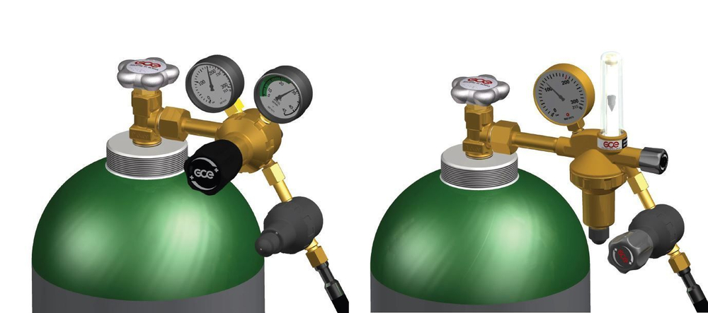 Регулятор-экономизатор GS40A AR/CO2 , вх. G1/4", вых G1/4"