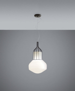Pendant design lamp  AEROSTAT mini by Fabbian (Black)