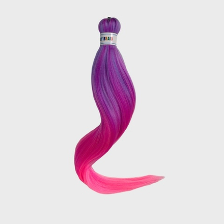 Канекалон M03 Easy Braid (искуственные волосы) 3 цветный: голубой/ярко-розовый/розовый