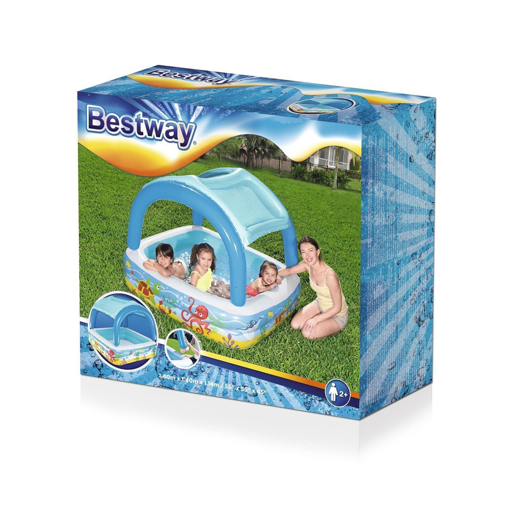 Детский надувной бассейн Bestway 52192 (140х140х114 см)