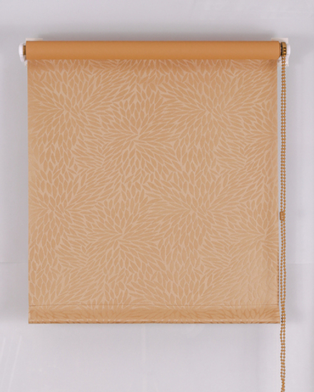 Рулонная штора BLOCKOUT подсолнух кофе