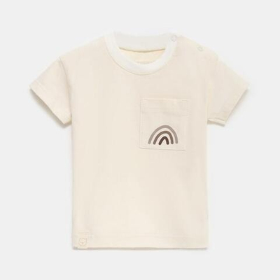 Футболка Радуга, рост 62-68 см, бежевый (Крошка Я), 1 шт.