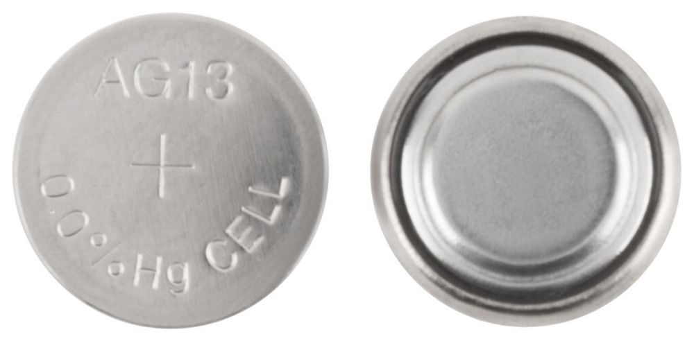 LR44 Батарейка щелочная, 1,5 В, тип "Таблетка" LR44 (10 шт./блистер) ХВАТ