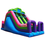 Детский надувной батут-горка "Двойной эффект-2" 9*4*6 м