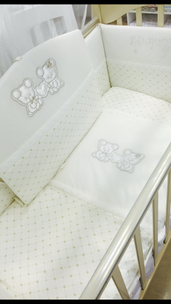 Арт.77771 Набор в детскую кроватку для новорожденных - ПАЛЛЕТО - Мишки 6пр