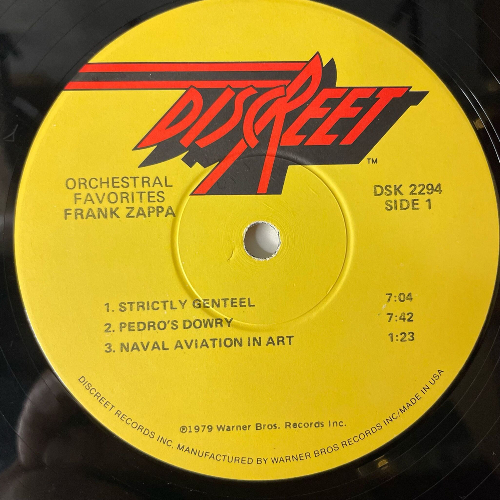 Винтажная виниловая пластинка LP Frank Zappa Orchestral Favorites (USA 1979)