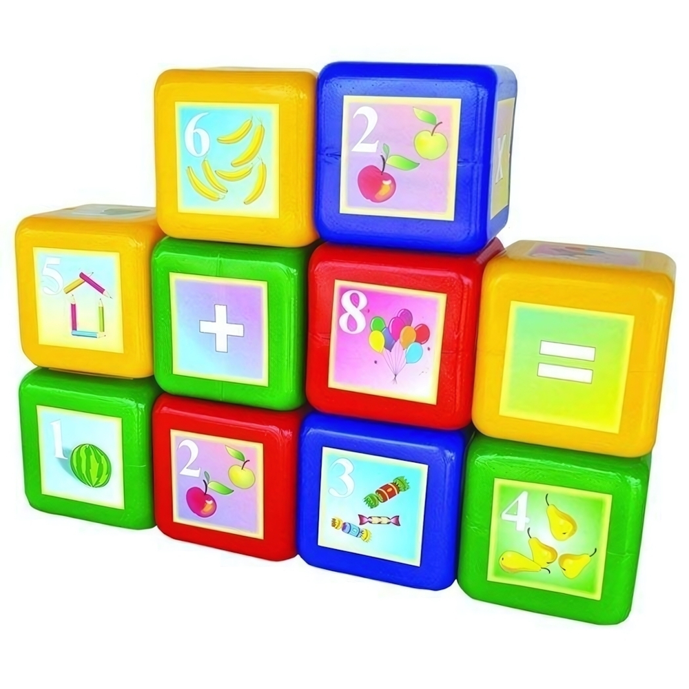 Кубики "Математика" 10 дет. 6008 (Юг-пласт)