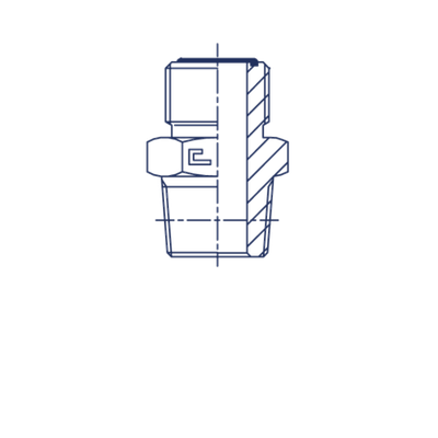 Штуцер ORFS 9/16 - NPT 1/8