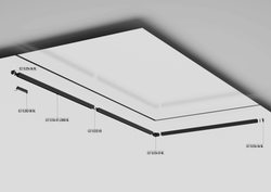 Встраиваемый магнитный трек в натяжной ПВХ потолок Crystal Lux CLT 0.134 01 L2000 BL