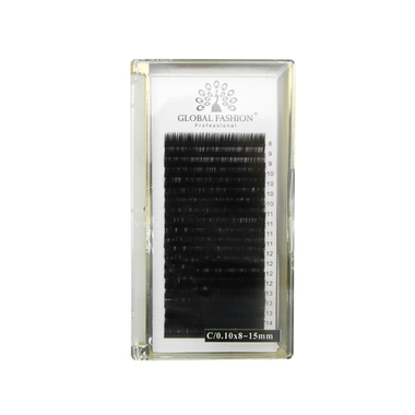 Набор ленточных ресниц Global Fashion C 0.10 8-15 мм (белые)