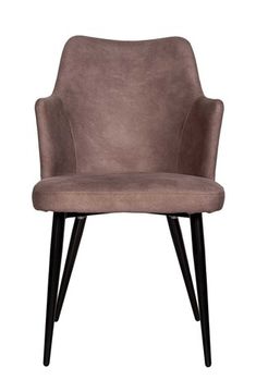 Стул с подлокотниками HUNT, 360гр., иск. замша Apache 9 Dark Beige, опоры черные, конус