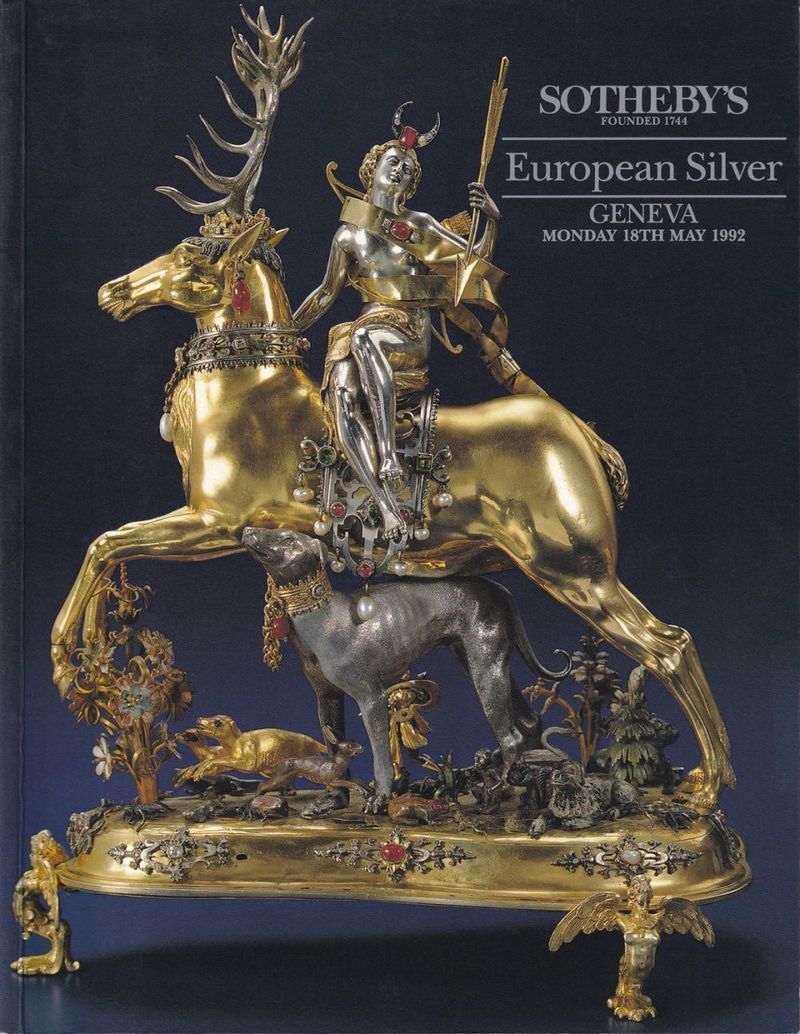 Каталог аукциона Sotheby’s, Женева, Европейское серебро от 18 мая 1992 года