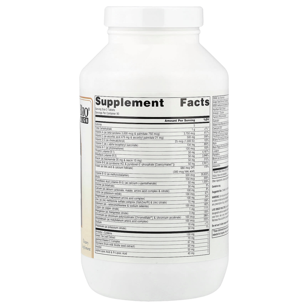 Source Naturals, Life Force® Multiple, без железа, 180 таблеток