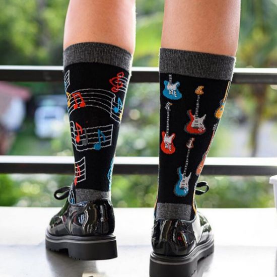 Носки "Цветные гитары и цветные мелодии" р-р 38-45