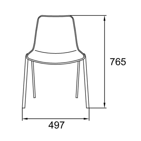 Стул Vicenza (на 4 ножках - Chrome)