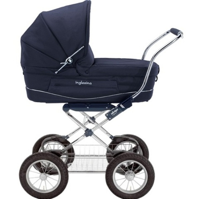 Коляска-люлька Inglesina Vittoria на раме ergo bike (темно-синий)