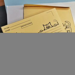 Авторский почтовый конверт с котами
