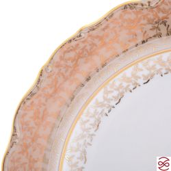 Блюдо круглое Queen's Crown Лист бежевый 30 см