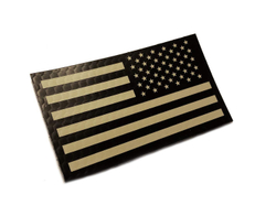 Шеврон Флаг США светоотражающий lasercut 5х9 см. Койот правый