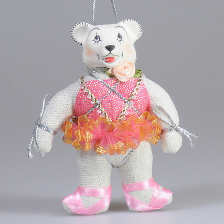 Ёлочная игрушка Девочка-медвежонок Балерина