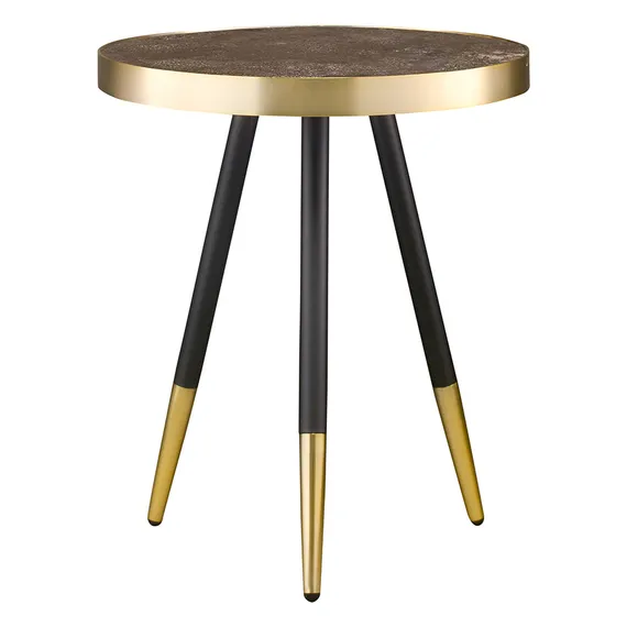 Журнальный столик Hedda Ø40 см, мрамор/матовое золото