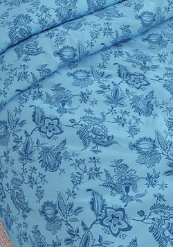 Простынь на резинке Сказка "Шамбала (синяя)" 120х200 см, перкаль