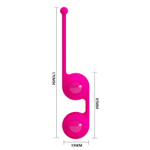 Ярко-розовые вагинальные шарики Kegel Tighten Up III
