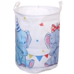 Корзина для хранения круглая Слоники 44*33 см JA170