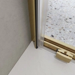 Душевая дверь BelBagno LUCE-BF-1-100-C-ORO стекло прозрачное/профиль золото