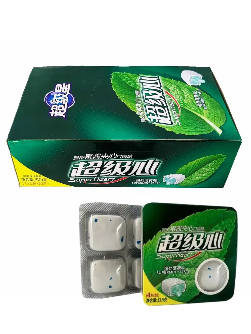 Жевательная резинка с мятной начинкой 13,5 г * 30 шт