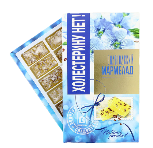 Мармелад ручной работы с семенами льна Холестерину нет, 240 гр.
