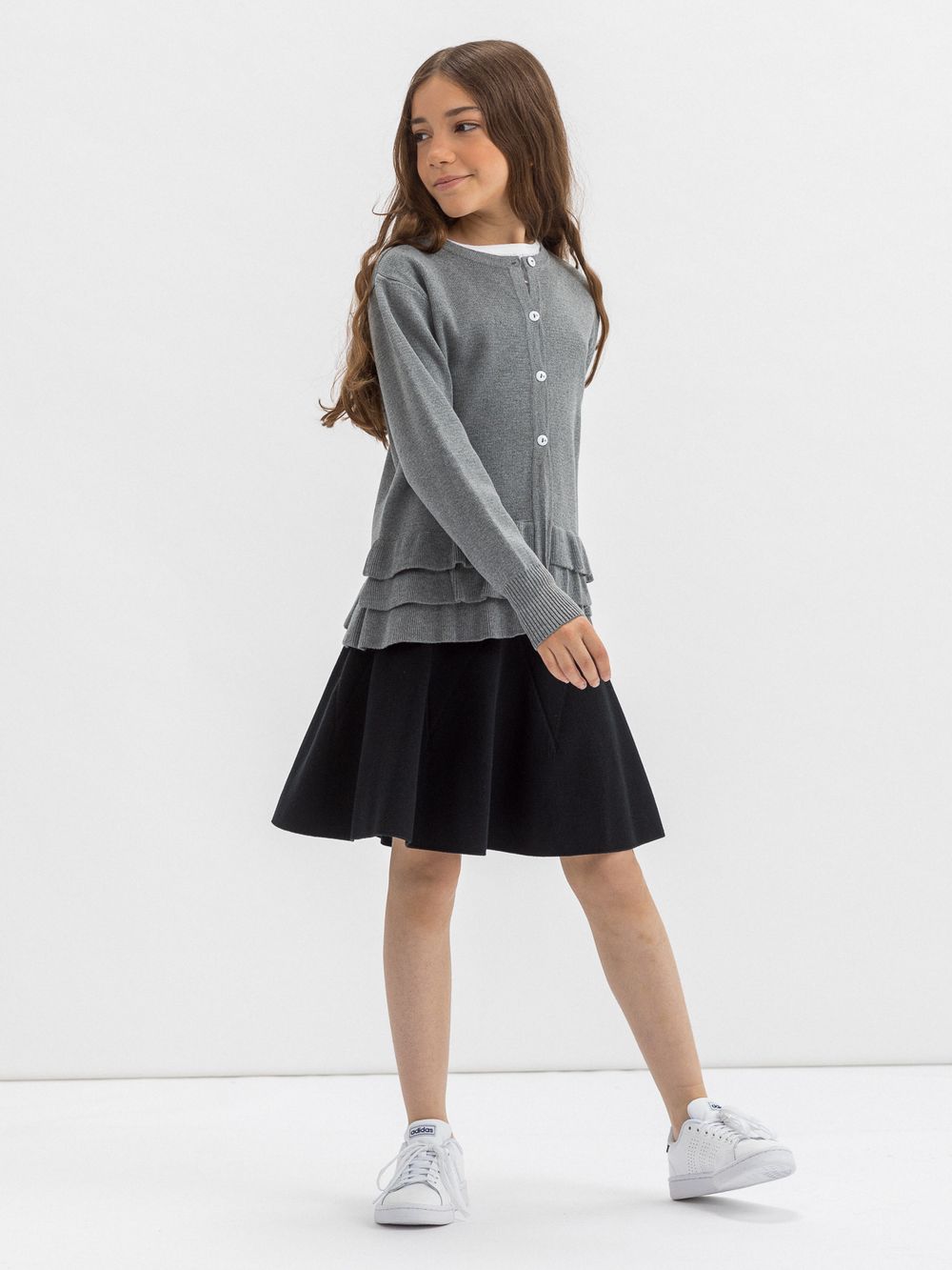 Кардиган серый для девочки арт. АТ509 (серый / 158)