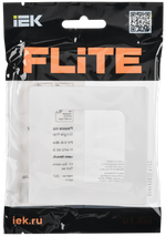 FLITE Рамка 1-местная РУ-1-К-ФлБ белый IEK