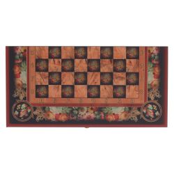 GAEM Игра настольная 3 в 1 (шахматы, шашки, нарды) "Цветы", L50 W25 H6 см