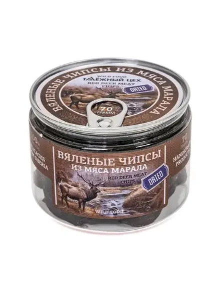 Чипсы из мяса марала вяленые ТАЁЖНЫЙ ЦЕХ 70 г