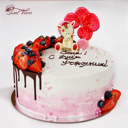 Декор торта Единорог в шариках кондитерская Sweet Visors Сладкие Козырьки. Кондитер Светлана Дегтерева торт для девочки торт для мальчика детский торт торт на заказ СПБ