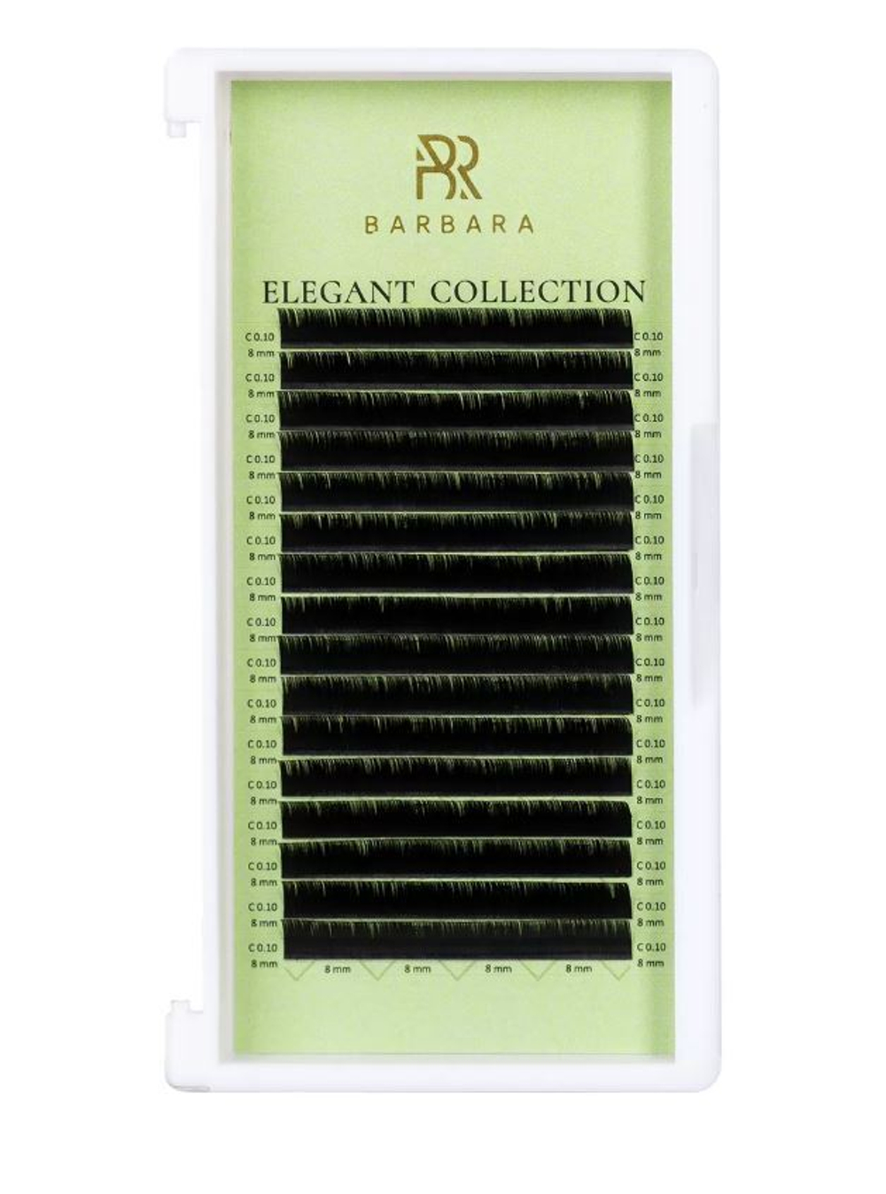 Ресницы Чёрные Barbara "Elegant" (16 линий) МИКС, L 0.07 7-12 мм