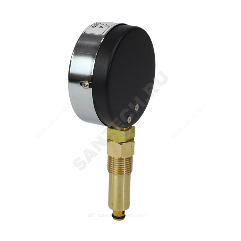 Термоманометр МД04 радиальный Дк80 0-0,6 МПа L=40мм G1/4" 120С с переходником на G1/2" ЭКОМЕРА МД04-80-G-0,6МПа-120-L-40-РИ